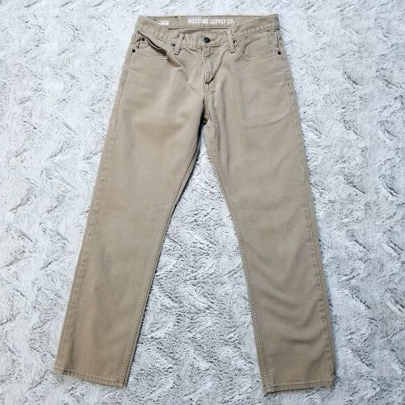 Mossimo Supply Co Jeans Mens Size 32x30 Brown Slim Straight Dark Wash Denim - Picture 1 of 12